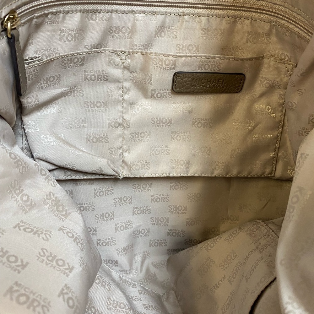 Michael Kors Gray Leather Tote Bag - Picture 4 of 5